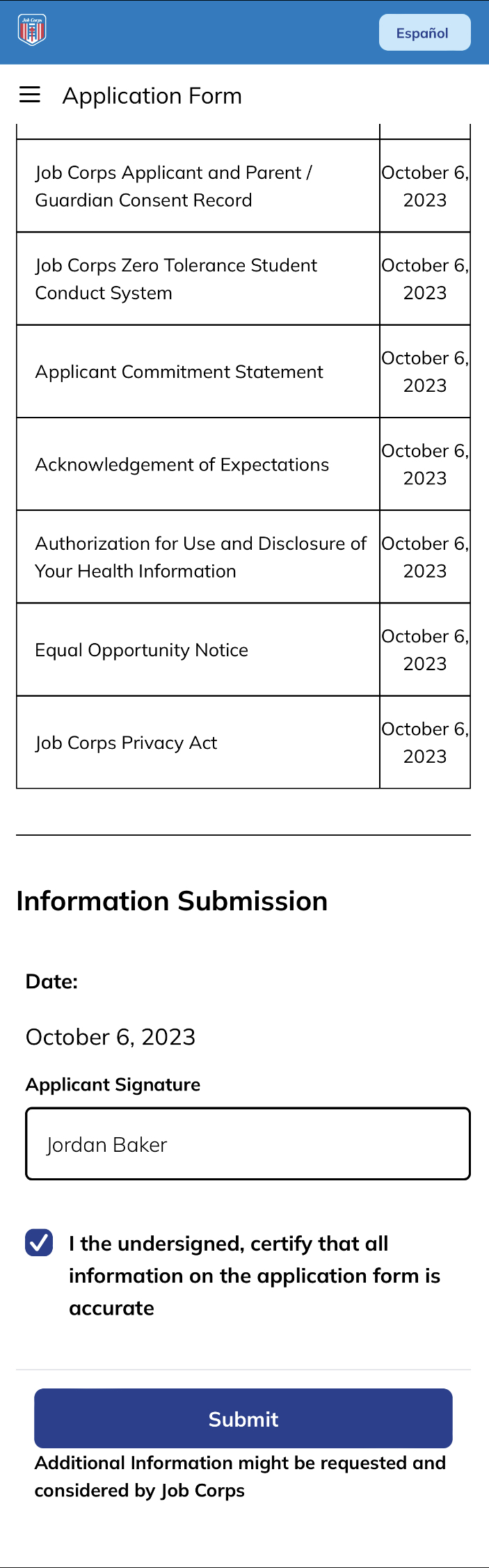 How do I submit my application information? – MyJobCorps Applicant Help ...