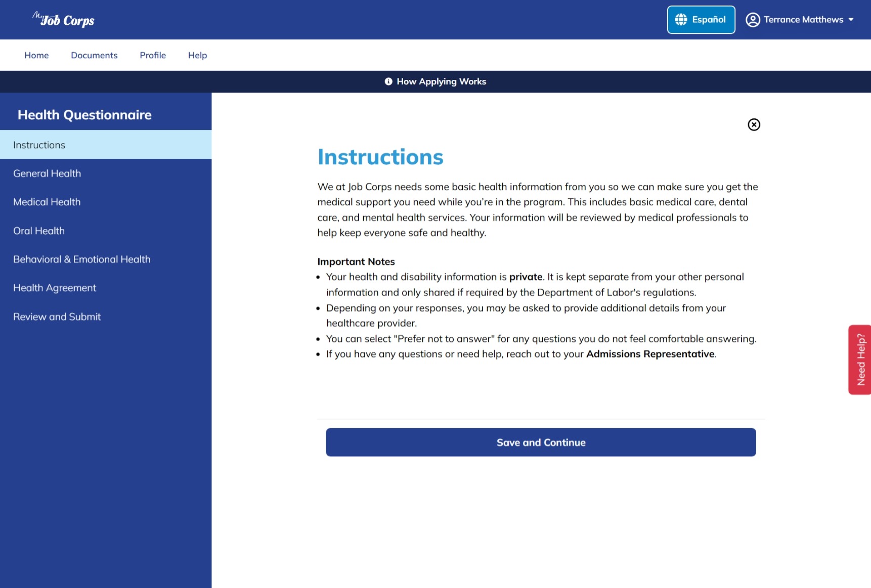 Health Questionnaire Instructions in Portal.jpeg